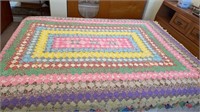 Vintage -handmade quilt, 72 x 90 inches