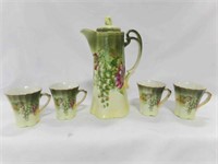 A & C Bavaria Chocolate Tea Pot Set Grape Design