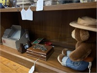 Slide Viewer, Bureau Box, Plush Bear