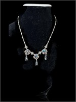 Antique Obsidian Mystic Topaz 25 Drop Necklace