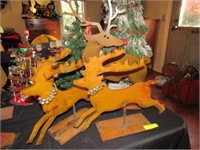 3 Assorted Cut-Out Metal Reindeer Items
