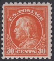 US Stamps #439 Mint LH 1913-1915 Perf 10 Franklin