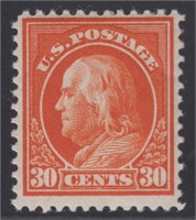 US Stamps #420 Mint LH 1914 Perf 12 Franklin CV $