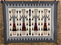 Hand Woven Navajo Yei Rug Nora Bitah 44x56 Has a
