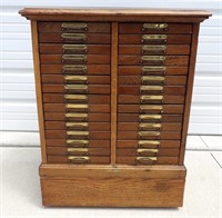 Antique 30-Drawer Cabinet R.F. Pettibone Chicago