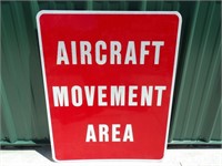 24" x 30" Aircraft Movement Area Modern Sign
