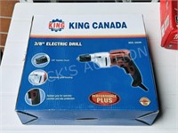 King Canada 3/8" electric drill - new