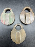 (3) Brass Locks CPL Co