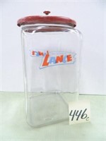 Large Lance Cracker Glass Jar w/ Lid