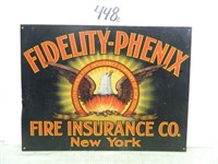 Fidelity-Phenix Fire Insurance Co. Metal Sign -
