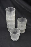 7 Pc. Vintage Indiana Glass Crystal Ice Glasses