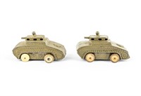 Lot of 2 Barclay #43 Diecast Military Tank Toys