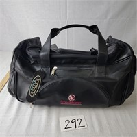 Black Leather Duffle Bag