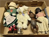 ASSORTMENT of 6 DOLLS ~ 2 1950s BECASSINE GERMANY