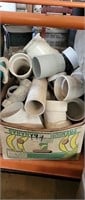 box lot sewer pipr fittings assorted sizes