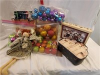 Christmas Bulbs, Bags,Wrap, Boxes  Doll