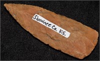 3" Jasper Blade found in Shawnee County, Kansas