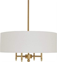 Contemporary Pendant Chandelier with White Shade
