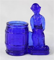 Charlie Chaplin Cobalt Toothpick Holder