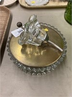 Glass Covered Candy Dish