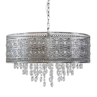 River of Goods Brielle 3-Light Silver Chandelier w