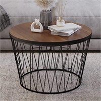 Lavish Home Mid-Century Round Coffee Table with