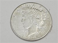1922 S Silver Peace Dollar Coin