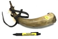 Powder horn, approx. 11" L with spout