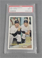 Mickey Mantle Yogi Berra Graded Baseball Card