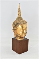 Gilt Buddha Head Statue
