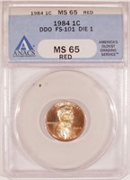 Gem RD Mint State 1984 Double Die Cent