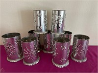 Pierced Tin Candle Holders