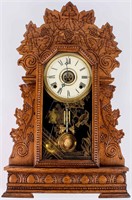 Antique Gingerbread Farmers Clock by Wm L Gilbert