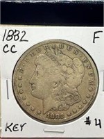 1882-CC Morgan Dollar - F KEY DATE