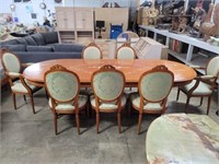 8 PC - Balloon Back Louis French Dining Table Set