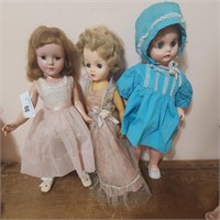 Vintage Dolls - Lot of 3 - approx 18.5" Tall