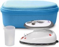 The Quilted Bear Mini Steam Iron with Case (Blue)