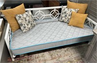 White Aluminum Day Bed Includes Mattress79” w x