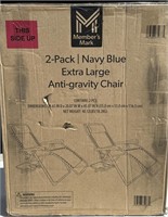2-Pack Navy Blue Anti Gravity Chair-Extra Large