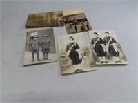 (5) Soldier MIlitary TurnOCentury Post Cards Photo