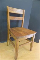 Vintage Oak Child's Wood Chair