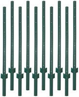 10 Pack VASGOR 6 Feet Sturdy Duty Metal Fence Post