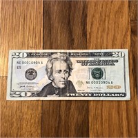 2017 US 20 Dollar Banknote - Fancy Serial Number