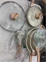 Carote Pots And Pans Set Nonstick, White Granite