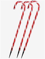 3 Pack Candy Cane Lights (No Stakes)