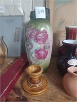 Signed and Number Art Glass Vase, Floral Vase,