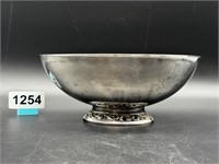 9" Oval silver plate serving bowl marked 1847