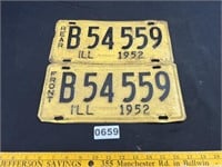 1952 Illinois License Plates