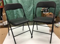 2 Folding Padded Seat Chairs