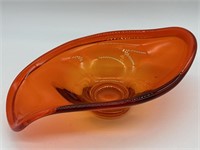 MCM Viking Glass Orange Trinket Dish